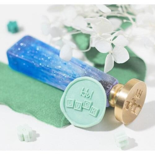 Embossed Luck Wax Stamp Blessing Lacquer Seal Set Wedding Greeting Card Sealing Chapter Birthday Gift Diameter 3 cm