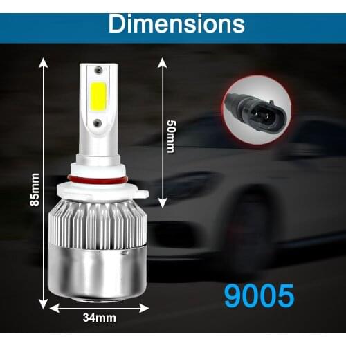 PAMPSEE NEW Arrivals 2Pcs Car Lights Bulbs LED H4 H7 9003 HB2 H11 LED H1 H3 H8 H9 880 9005 9006 H13 9004 9007 Auto Headlights