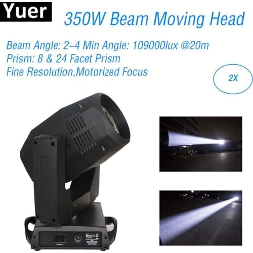 2Pcs/Lot 350W Beam Moving Head Light Music DJ Equipment Disco Party Light DMX512 Sound Control Stage Effect Moving Head Lights