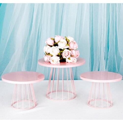 1piece Pink Cake Stand 1piece Wedding Sytle Cupcake Muffin Trays Tableware Home Decoration