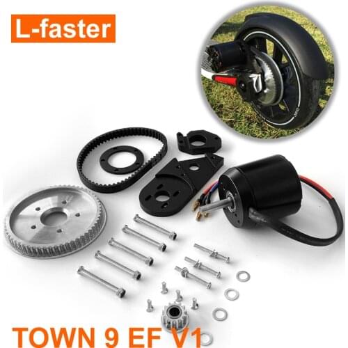 Homemade TOWN 9 Scooter Electric Drive Kit DIY Kickscooter with Belt Drive Most Light Electric Scooter Drive Device Of TOWN 9 EF