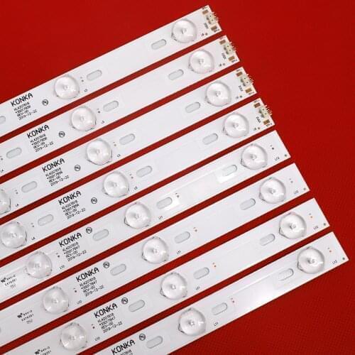 Brand new 1set=8pcs LED Backlight strip 12 lamp For Konka 42"TV KL42GT618 35017849 35017855 35017848 Perfect replacement