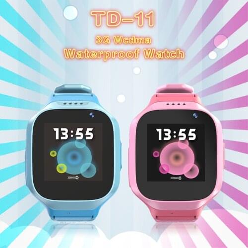 TD-11 Multi-function Kids GPS Tracker Smart Watch 3G Waterproof Camera 1.4" touch screen With Remote Monitoring 550mAh Battery