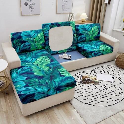 Tropical Elastic Sofa Covers for Living Room Sofa Seat Cushion Cover Corner Sofa Cover Funda Sofa Slipcover Furniture Protector