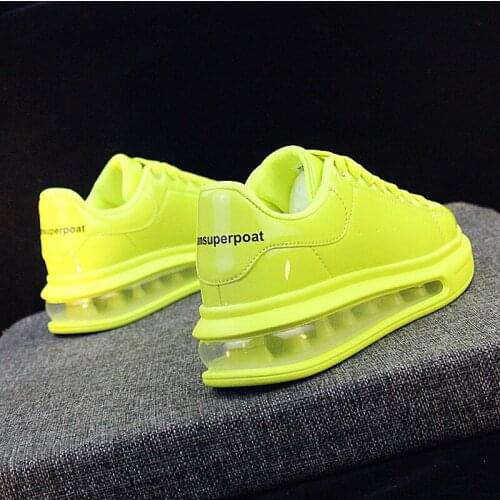 Patent leather casual sports shoes spring and autumn new fashion trend couple single shoes large size 35-44 womens shoes