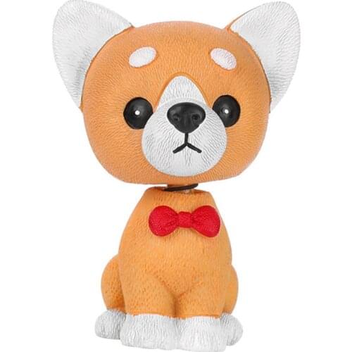 Car Decoration Shake Head Cartoon Dog Model Toy Ornament Resin Auto Dashboard Trim Accessories Adornment Gifts 5X5X9.3CM
