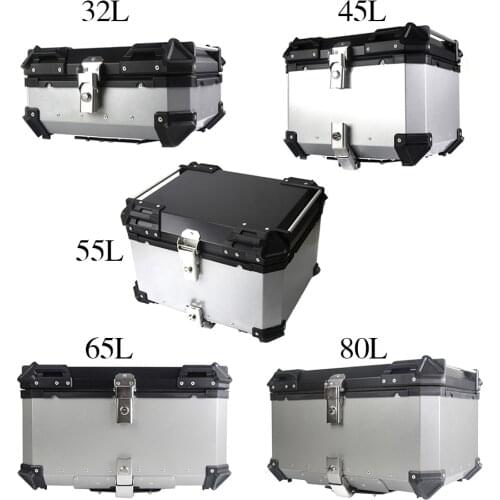 Universal Motorcycle Rear Luggage Trunk Box Fit For Bmw Kawasaki Yamaha Honda Storage Moto Top Case Tool Box 32L/45L/5/65L/80L