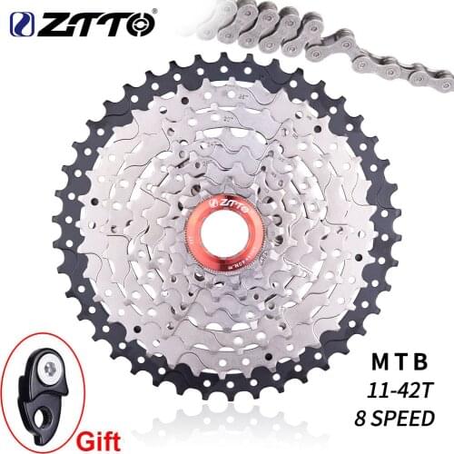 ZTTO 8 Speed Bicycle Cassette 11-42T Freewheel Steel 8speed Flywheel for Parts M310 Tx35 K7 X4 MTB Mountain Bike Bicycle Part
