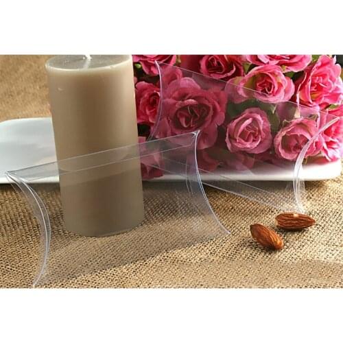 2.5*10.5*21.5cm 1000pcs New Style Clear PVC Pillow Box packaging Wedding Favor /Bridal Candy Gift Boxes Party Supplies souvenir