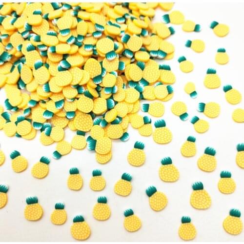 20g/lot 5mm Pineapple Polymer Clay Slices for DIY Crafts Plastic Klei Mud Particles Fruit Clays