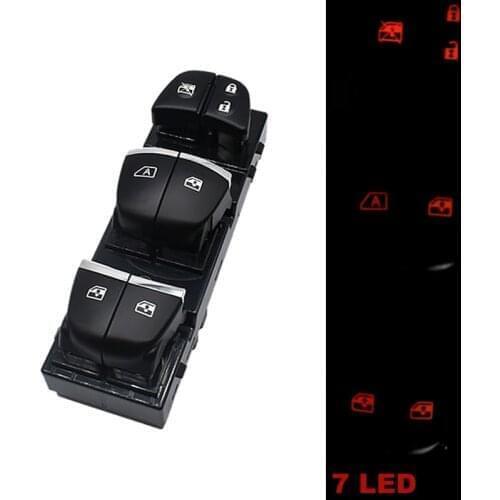 7LED Auto Power Window Switch/Single Window switch With LED Car Window Switch For Nissan X-Trail T32 Murano Sylphy