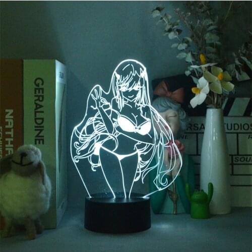 3D Lamp Figure Zero Two Nightlight Anime Lamp for Bedroom Decor 7 Color Changing Manga Gift for Otaku Darling In The Franxx 02