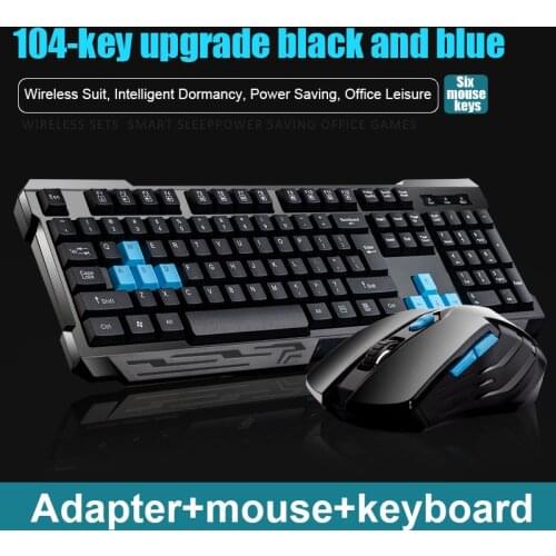 Keyboard Mouse Combos Waterproof Multimedia 2.4GHz Wireless Gaming Keyboard USB Cordless Mous VDX99