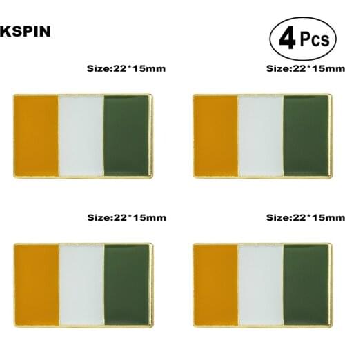 Ivory Coast Flag Pin Lapel Pin Badge Brooch Icons 4pcs