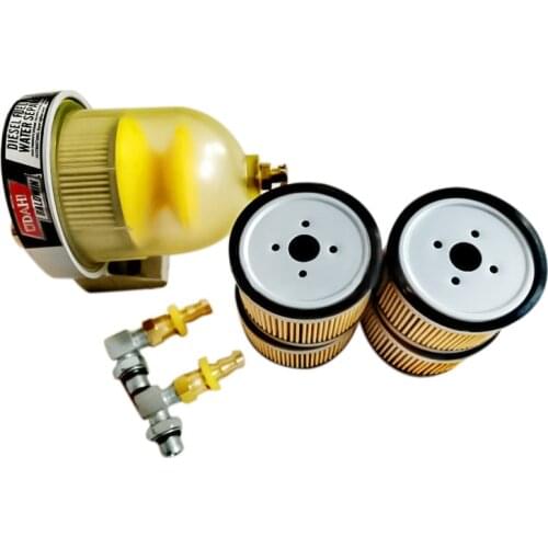 Diesel generator engine DAHL65-w30 fuel water separator filter with fittings and 4 pcs filter elements +FREE SHIPPING
