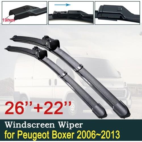 For Peugeot Boxer Fiat Ducato 2006~2013 Car Wiper Blades Front Windscreen Wipers Car Accessories 2007 2008 2009 2010 2011 2012