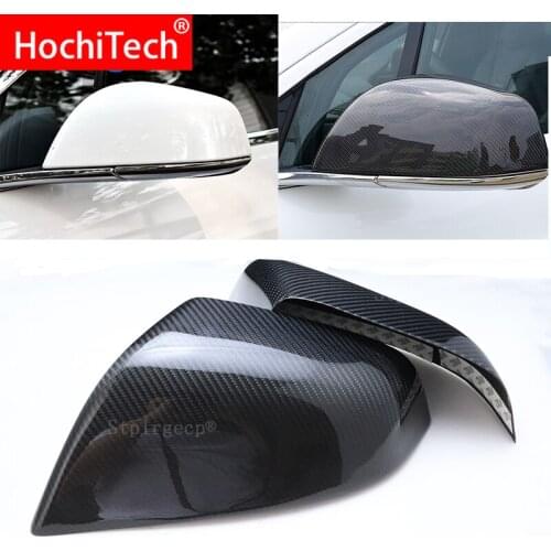 For Tesla model S 60 85 P85 70D 85D P85D 90D P90D 60D 75D P100D 100D 2014-2018 Look Carbon Fiber Rear View Mirror Cover