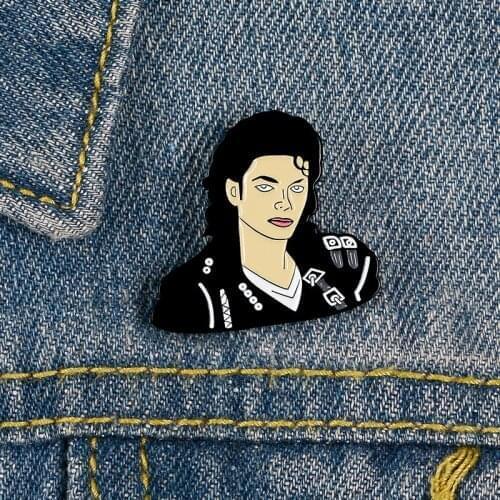Michael Joseph Jackson enamel pins star musician dance badges Black brooch character Lapel pin Clothes backpack bag jewelry gift