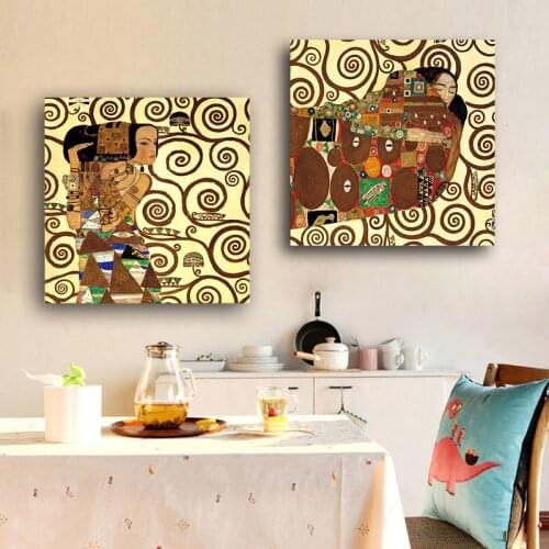 Gustav Klimt Tree Of Life Impressionist Oil Painting on Canvas Posters and Prints Vintage Pop Art Wall Picture For Living Room