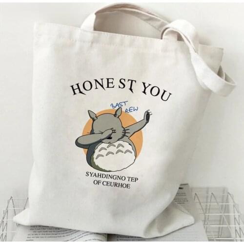 Canvas Shopping Bag Women Large Capacity Storage Handbag Shoulder Tote Reusable Student Bookbag Fashion Shopper