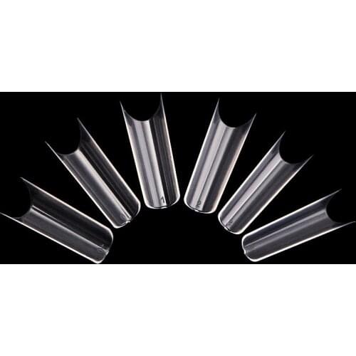 550Pcs/bag Nature White Clear French Fake Artificial Full Nail Tips Nail Coffin ABS Plastic False Tips Practice Gel Extension