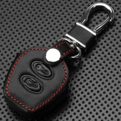 Kutery 10pcs 2 Buttons Leather Remote Car Key Cover Case For VW Polo Golf Jetta Sharan Seat Toledo Mii Altea Skoda Fabia Octavia