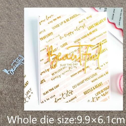 XLDesign Craft Metal Cutting Dies stencil mold beautiful letter decoration scrapbook Album Paper Card Craft Embossing die cuts