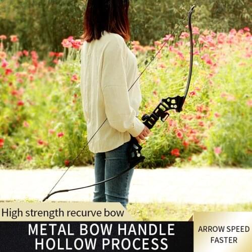 For Outdoor game Shooting Hunting archery Adults use Traditional TakeDown Longbow Bow metal straight bow