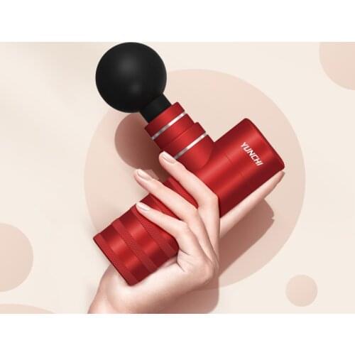 Mini Electric Muscle Massage Gun Pocket Neck Muscle Massager Pain Therapy for Body Massage Relaxation Pain Relief With 4 Heads