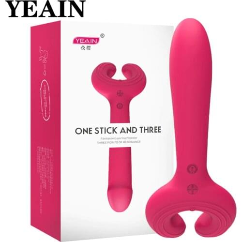Male toy female vaginal vibration masturbation YEAIN 3 point vibration penis stick adult female vibrator female toy vibrator