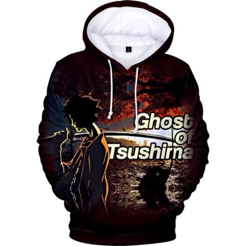Ghost Of Tsushima Hoodie 3D personality Printed Sweatshirts Mens Hoodies Game Harajuku Spring Autumn Hip Hop Casual Streetwear