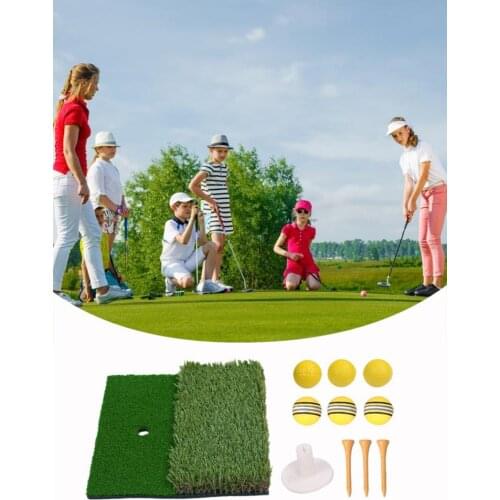 Golf Practice Mat Set Two-color Non-slip Durable Training Mat Outdoor Sport Accessories Supplies