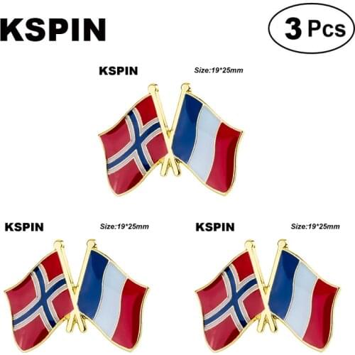 Norway France Lapel Pin Brooches Pins Flag badge Brooch Badges