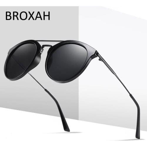 Retro Round Polarized Sunglasses Women Brand Designer High Quality Shopping Driving Sun Glasses TR90 Frame Alloy Arm Shades