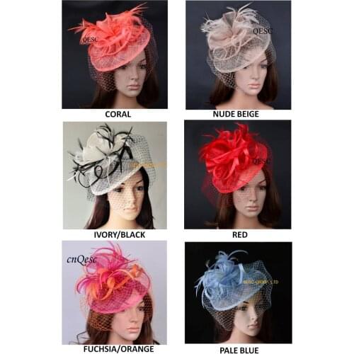 Wholesale Attractive multiple NEW Sinamay Fascinator womens hat. accessory wedding veils suit for all seasons.FREE SHIPPING