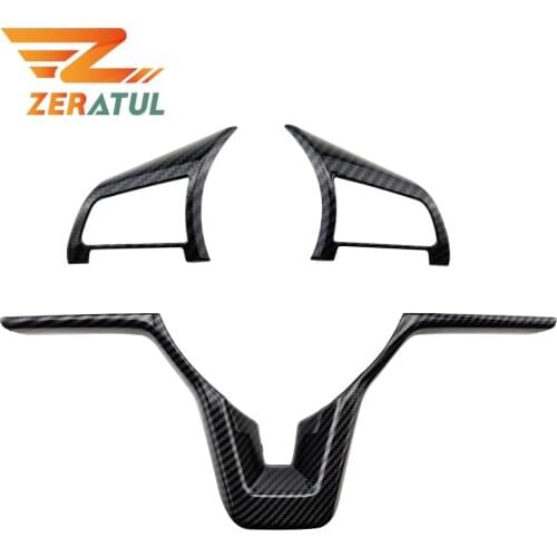 Zeratul Auto for Nissan Altima 2019 2020 2021 Car Steering Wheel Panel Buttons Cover Trim Interior Accessories ABS Carbon Fiber