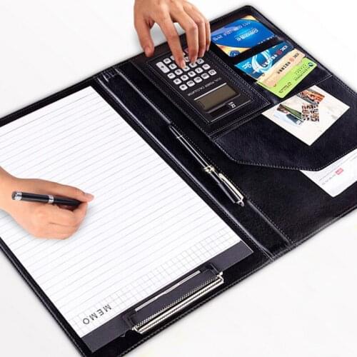 Business Man File Folders Multifunctional File Storage Free Calculator Office Supplies Organizer Manager Document Pads Briefcase
