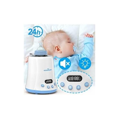 Eccomum 6-in-1 Baby Bottle Warmer Baby Feeding Bottle Fast Milk Warmer Baby Bottles Food Warmer with LCD Display and Timer
