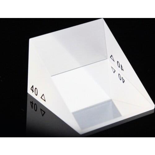 Prism 40 Degree 40mm High-precision Ophthalmic Strabismus Correction Rhomboid Prism Wedge Optical Glass Block Right-angle Prism