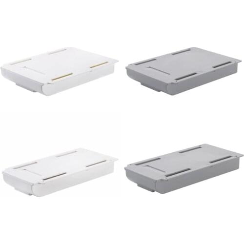 Self Stick Pencil Tray Desk Table Storage Drawer Organizer Box Under Desk Stand Self-adhesive Under-drawer Storage Box 1pcs