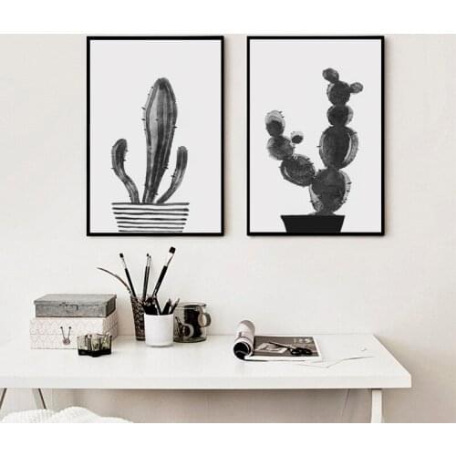 Modern Desert Plant Cactus Poster Print Potted Canvas Painting Home Wall Art Decoration Picture Wall Stickers Can Be Customized