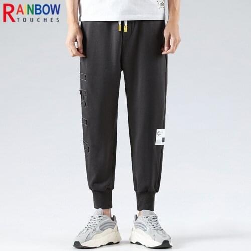 Rainbowtouches 2021 Summer Casual Sweatpants Mens Fashion Trend Versatile Breathable Washed Printing Pants Superior Quality