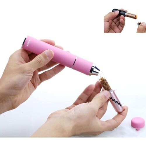 Creative Telescopic Tobacco Pipe Glass Metal Filter Portable Can Dry Burn Weed Leaves Cigarette Accessories Hot Sale