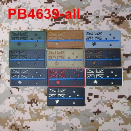 The thin blue The Australian flag Tactical Military Morale 3D PVC Patch