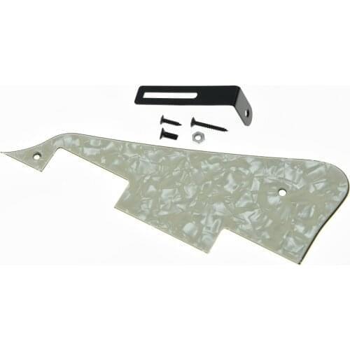 KAISH LP Guitar Pickguard Scratch Plate Aged Pearl w/ Black Bracket fits For Epiphone