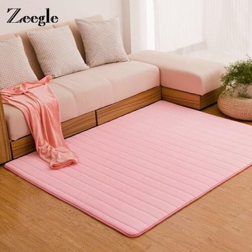 Zeegle Carpets For Living Room Memory Foam Carpet Rugs Non-slip Floor Mat Children Bedroom Foot Mat Home Decor Bathroom Door Mat