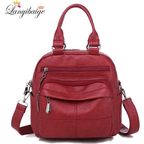 High Quality Leather Women Backpack Fashion Shoulder Bags for Women 2021 New Designer Travel Backpack School Bags for Girls
