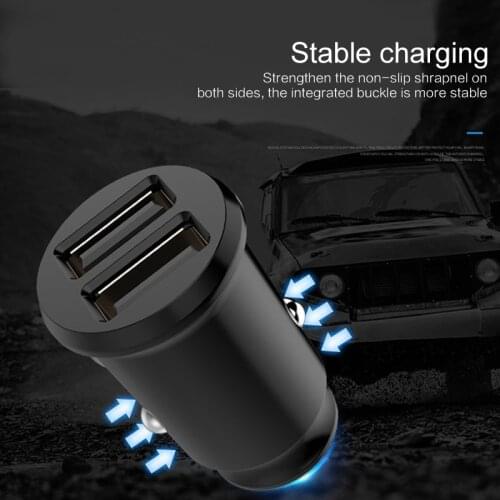 1PC Mini Car Charger 3.1A 4.8A One For Two 12V 24V Universal Car Charger Car Fast Charger Car Accessories