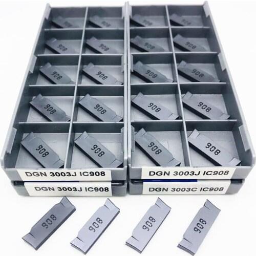 10PCS DGN3003J / 3003C IC908 High quality CNC carbide insert grooving tool DGN 3003J IC908 for cutting tool lathe parts tool