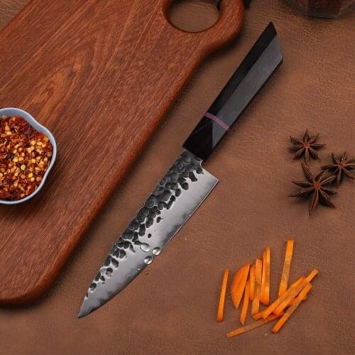 5.5 Lnch Kitchen 8CR17MOV Steel Core Wooden Handle Outdoor Camping Cooking Multi-Purpose Fruit EDC Utility Knife